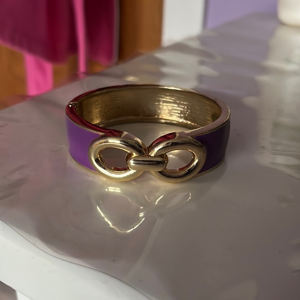 Gold and purple bracelet